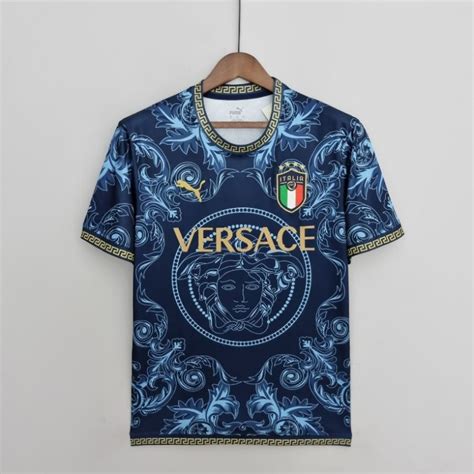 Camiseta Fútbol Italia Edición Versace Blue 2022.